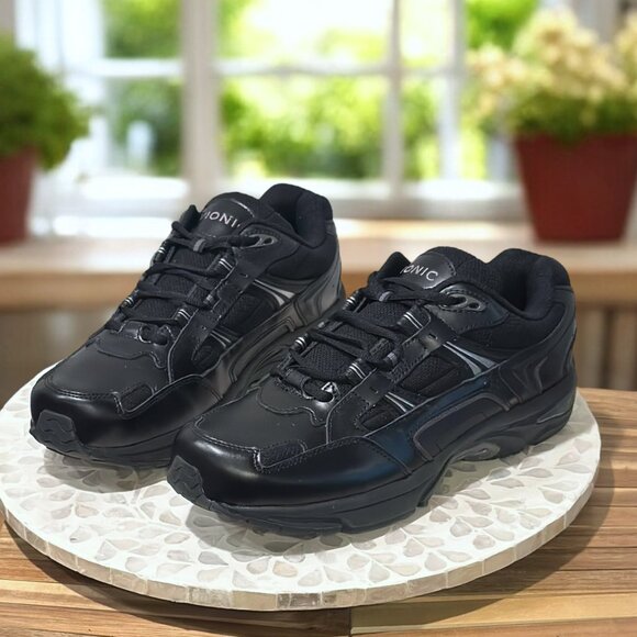 Vionic Walker Classic Men’s 11 Wide Leather Walking Shoes Orthotic Support Comfy - Picture 2 of 13